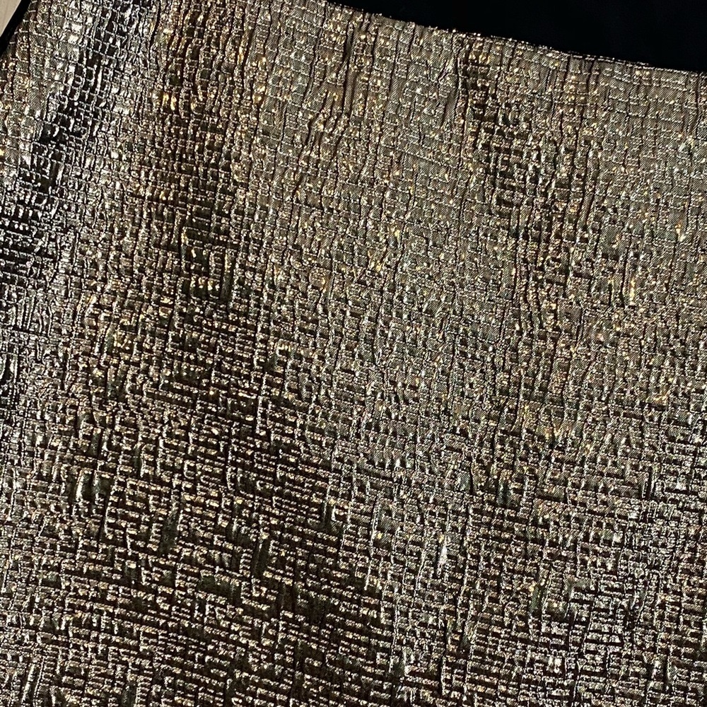 Metaphor metallic textured bronze mini skirt 12 - Picture 6 of 8